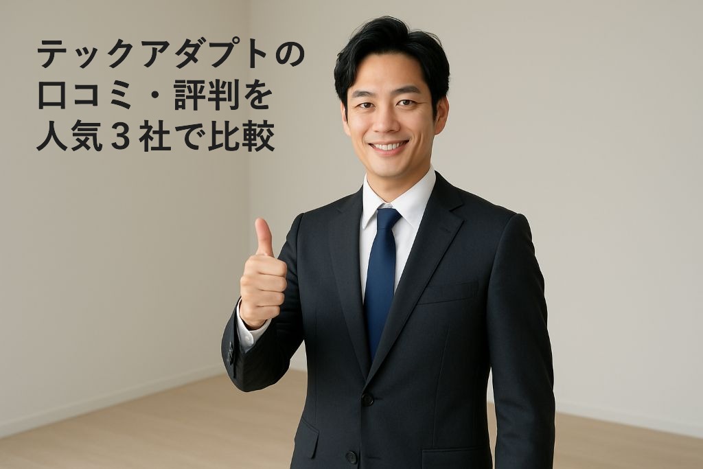 テックアダプトの
口コミ・評判を
人気３社で比較