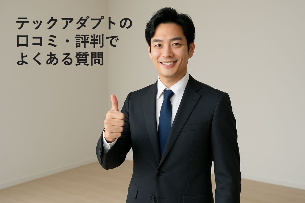 テックアダプトの
口コミ・評判で
よくある質問